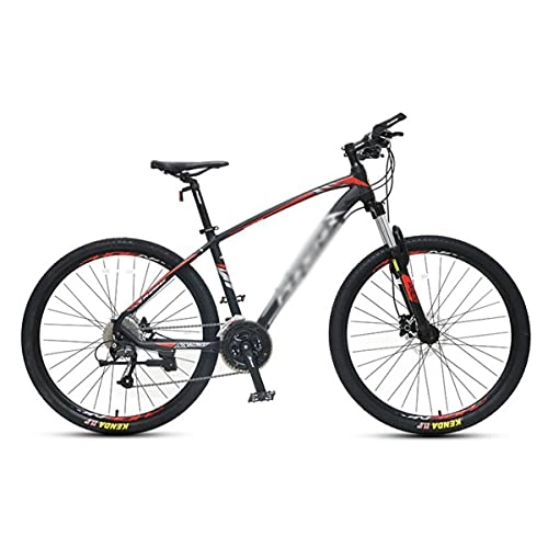 Mountain Bike : T-Day Mountain Bike 26 / 27.5 Inch Mountain Bike All-Terrain Bicycle 27 Speeds With Dual Hydraulic Disc Brakes Adult Road Bike For Men Or Women(Size:26 in, Color:Red)
