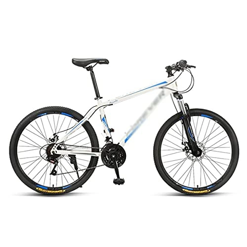 Mountain Bike : T-Day Mountain Bike 26 Inch Mountain Bike 3 Spoke Wheels 24 / 27-Speed Shift Carbon Steel Frame Mountain Bicycle With Dual Disc Brakes For Boys Girls Men And Wome(Size:24 Speed, Color:Blue)
