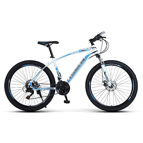 Mountain Bike : T-Day Mountain Bike Mens Mountain Bike 26" Wheel 21 / 24 / 27-Speed High-carbon Steel Frame With Double Disc Brake And Lockable Suspension(Size:24 Speed, Color:White)