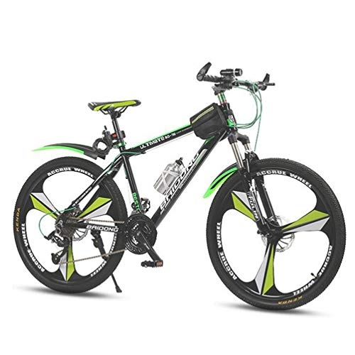 Mountain Bike : Tbagem-Yjr 26 Inch Mountain Bike For Adults, 27-speed Dual Disc Brake City Road Bicycle (Color : Green)
