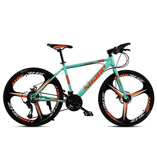Mountain Bike : Tbagem-Yjr 26 Inch Wheel Mountain Bikes, Off Road Cycling Bicycle For Adults 3 Cutter Wheel (Color : Green, Size : 30 speed)