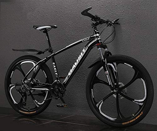 Mountain Bike : Tbagem-Yjr Hardtail Mountain Bikes For Men And Women, 26 Inch City Road Bicycle Bike Adult (Color : Black white, Size : 30 speed)