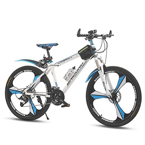 Mountain Bike : Tbagem-Yjr Mountain Bike, 26 Inch Wheels 27-speed Dual Disc Brake Adult City Road Bicycle (Color : White)