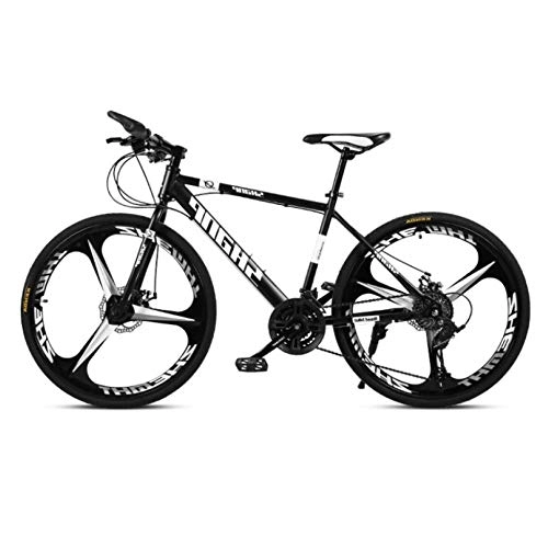 Mountain Bike : TRGCJGH Adult Mountain Bike, Carbon Steel Mountain Bike 21 Speed Bicycle Full Suspension MTB Gears Dual Disc Brakes Mountain Bicycle, C-24speed