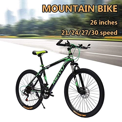Mountain Bike : TRGCJGH Mountain Bike 26 Inch, Aluminum Alloy Hardtail Mountain Bikes, Mountain Bicycle With Front Suspension Adjustable Seat, 21 / 24 / 27 / 30 Speed, C-21speed