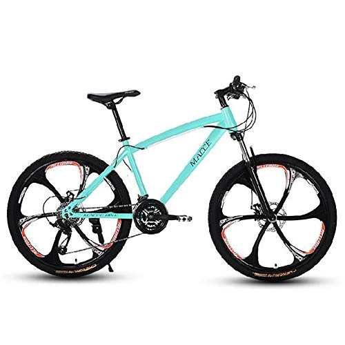 Mountain Bike : TriGold Road Bike Double Disc Brake Men Female, Adult Carbon Steel Mountain Bicycle Speed, Mountain Bike Women 26 Inch-A 26inch