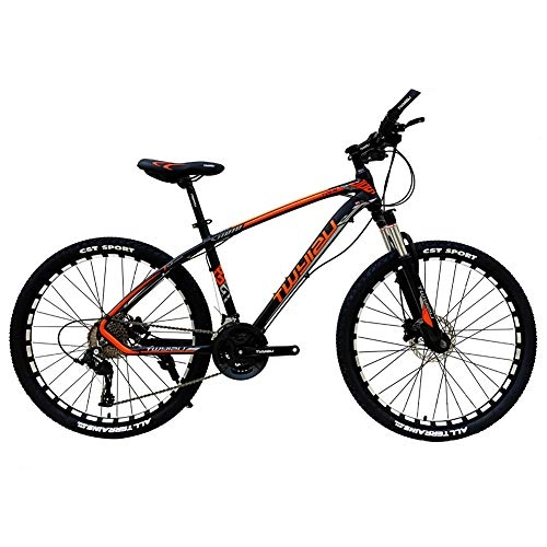 Mountain Bike : TYSYA Lightweight Aluminum Alloy Mountain Bike 27 Speed Oil Disc Brake Lockable Front Fork 26 Inches All-Terrain City Bikes Outdoor Cycling Racing