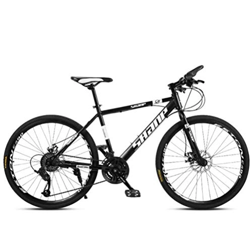 Mountain Bike : Unisex Commuter City Hardtail Bike 26 Inch Wheel - Mountain Bicycle Mens MTB (Color : Black, Size : 21 speed)