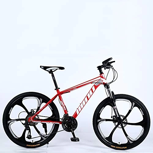 Mountain Bike : VANYA Adult Mountain Bike 26 Inches 30 Speed One Wheel Off-Road Variable Speed Cycle Men And Women Shock Absorption Bicycle, Red
