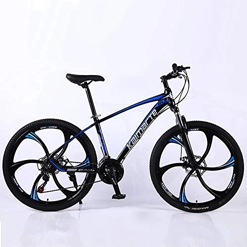 Mountain Bike : VANYA Mountain Bike 24 / 26 Inch 24 Speed One-Piece Rim Double Disc Brake Variable Speed Off-Road Bicycle, Blue, 24inches