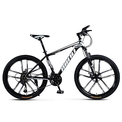 Mountain Bike : VANYA Mountain Bike 26 Inches 30 Speed One Wheel Adult Shock Absorption Bicycle Off-Road Variable Speed Cycle, Black