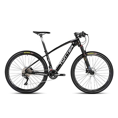 Mountain Bike : W&TT Mountain Bike 26 / 27.5Inch SHIMANO M7000-22 Speeds Adults Off-road Bike Cycling with Air Pressure Shock Absorber and Front Fork Oil Brake, Mens Carbon Fiber Bicycles, Black, 27.5 * 15.5