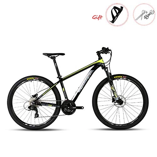 Mountain Bike : W&TT Mountain Bike SHIMANO M310-24 Speeds Hydraulic Disc Brake Off-road Bike 26" / 27.5" Adults Aluminum Alloy Bicycles with Suspension Fork and Shock Absorber, Yellow, 26"*15.5