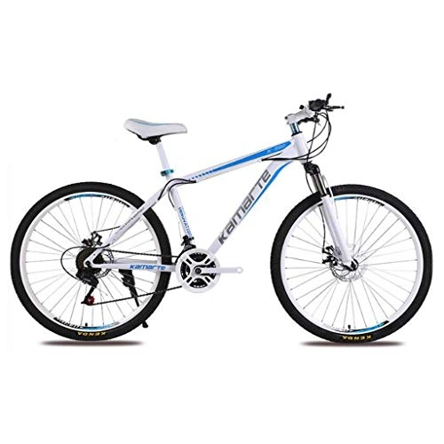 Mountain Bike : WGYDREAM Mountain Bike, Mens Womens Mountain Bicycles 24 Inch Carbon Steel Front Suspension Ravine Bike 21 / 24 / 27 Speeds Dual Disc Brake (Color : C, Size : 27 Speed)