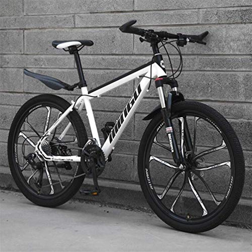 Mountain Bike : WJSW High Carbon Steel Frame Adult Cross Country Bicycle - Commuter City Hardtail Mountain Bike (Size : 30 Speed)