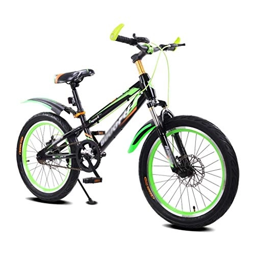 Mountain Bike : WJSW Kid Bikes Bicycles Tempered frame Bicycle male and female stroller 16 inch mountain bike 5-8 years old bicycle (Color : Green)