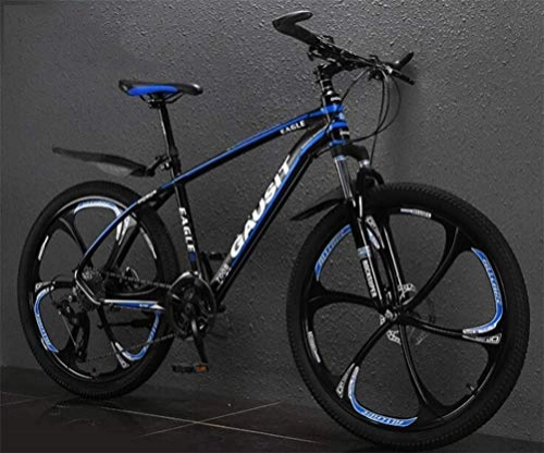 Mountain Bike : WJSW Mountain Bike, Dual Suspension Disc Brakes City Road Bicycle 26 Inch Mens MTB (Color : Black blue, Size : 27 speed)