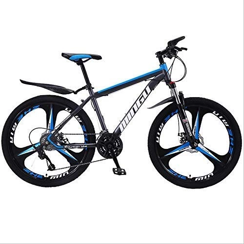 Mountain Bike : WJSW Mountain biking bicycle, Stunt bike, One-piece brake disc color matching without shock absorber front fork 140-170cm crowd can use black blue black white