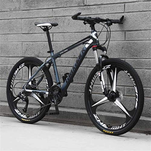 Mountain Bike : WJSW Off-road Variable Speed Mountain Bicycle, 26 Inch Riding Damping Mountain Bike (Color : Black ash, Size : 27 speed)