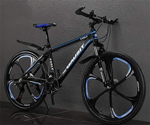 Mountain Bike : WJSW Unisex 26 Inch Suspension Mountain Bike Variable Speed Off-road Mens MTB Sports Leisure (Color : Dark blue, Size : 24 speed)