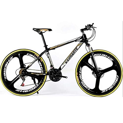 Mountain Bike : WJSW Unisex Mountain Bike 26 Inch City Road Bicycle 24 Speed High-carbon Steel Frame (Color : A)