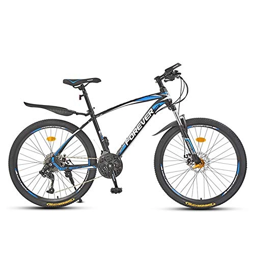Mountain Bike : WLWLEO Mountain Bike Bicycle for Adult Teen High-carbon Steel Hardtail Mountain Bike with Shock Absorption Variable Speed Road Offroad Bike, C, 24" 30 speed