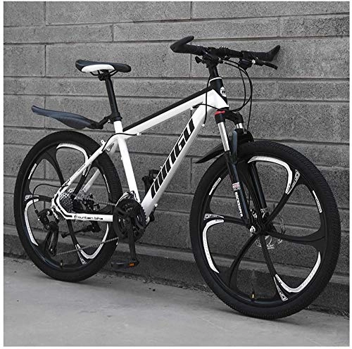 Mountain Bike : WSJYP Men's Mountain Bikes 26 Inch 21 Speed, High-carbon Steel Hardtail Mountain Bike, Mountain Bicycle with Front Suspension Adjustable Seat
