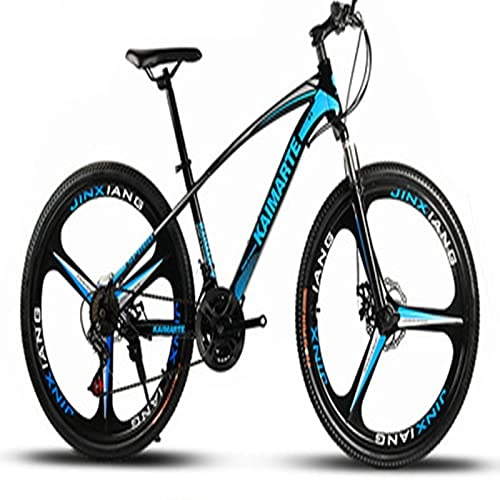 Mountain Bike : WXXMZY Mountain Bike, Road Bike 21 / 24 / 27 Speed Disc Brake, Adult Mountain Bike Road Bike Outdoor Sports Bike Non-slip Bike (Color : Blue, Size : 24 inch)