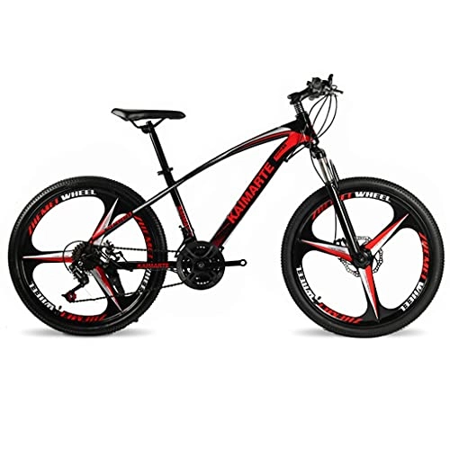 Mountain Bike : WYLZLIY-Home Mountain Bike Bike Bicycle Men's Bike Mountain Bike Bicycle 26" 21 / 24 / 27 Speed Dual Disc Brake Bike Mountain Bike Mens Bicycle Alloy Frame Bicycle (Color : Red, Size : 24 Shimano Speed)