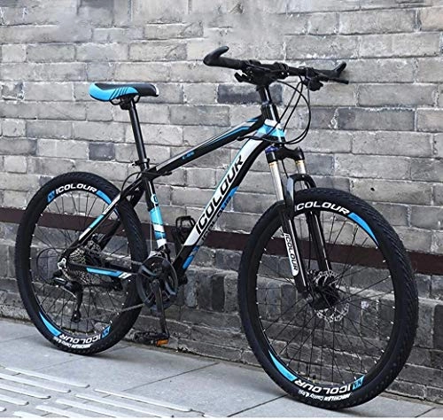 Mountain Bike : YYH 26" Mountain Bike for Adult, Lightweight Aluminum Full Suspension Frame, Suspension Fork, Disc Brake (Color : B1, Size : 30Speed)