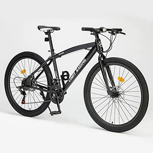 Mountain Bike : zcyg Mountain Bike, 24 / 26 Inch Wheels, 24-Speed, Steel Frame, Front And Rear Brakes(Size:26inch, Color:Black)