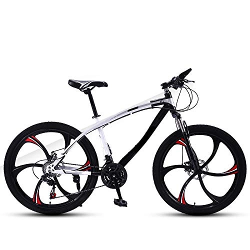 Mountain Bike : ZJBKX 24 inch mountain bike bicycle, student adult men and women variable speed bicycles dual disc brakes dual shock absorbers ultralight bikes 24speed