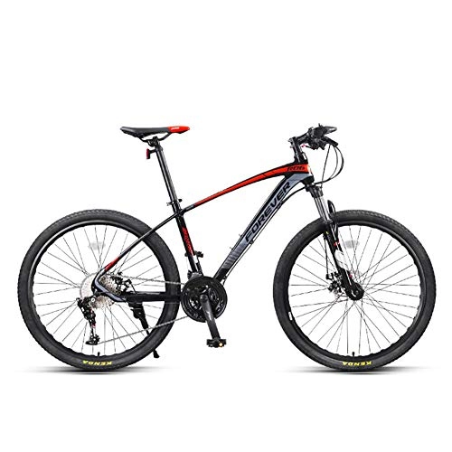 Mountain Bike : ZTIANR Mountain Bicycle, Full Suspension Mens Mountain Bike 26" Frame 33-Speed Oil Disc Brake Speed Bike Off-Road Racing, Red