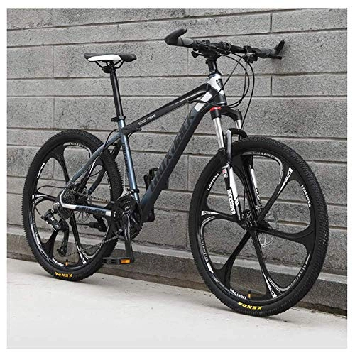 Mountain Bike : ZUQIEE Mountain Bike Outdoor sports 26" Men's Mountain Bike, Trail Mountains, HighCarbon Steel Front Suspension Frame, Twist Shifters Through 24 Speeds, Gray