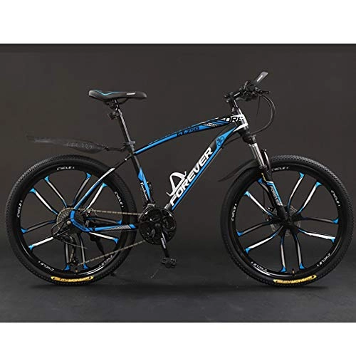 Mountain Bike : zxcvb Adult Mountain Bikes, 24 / 26in Carbon Steel Mountain Bike 24-Speed Bicycle Full Suspension MTB - Gears Dual Disc Brakes Mountain Bicycle Mountain Trail Bike