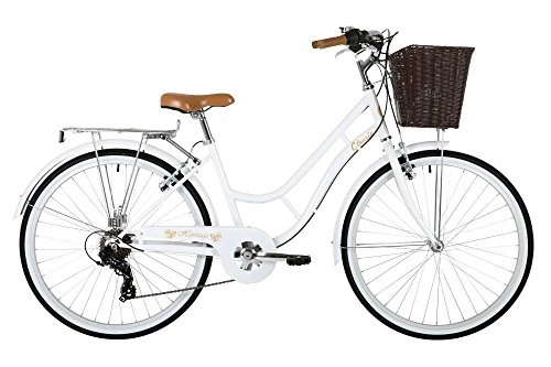 Road Bike : Classic tm Heritage Ladies 26" Wheel 7 Speed 19" Frame Traditional Bike Bicycle White