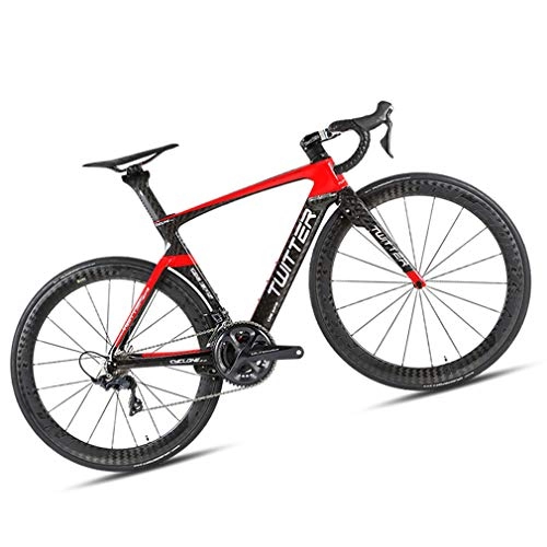Road Bike : DUABOBAO Road Bike, Suitable For People Of Height, Ultra-Light Carbon Fiber Road Race Bike, Full Hidden, Sports Cycle Outdoor Family, Color Changing Frame, B, 52CM