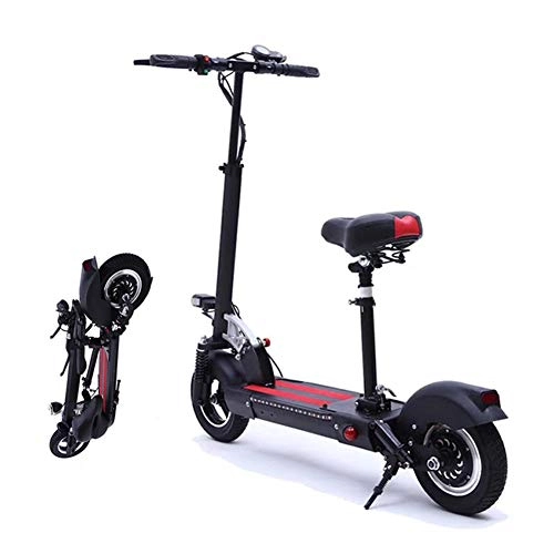 Road Bike : Electric Bicycle Foldable E-Bike Folding 10 inch Wheels, 35km / h Mountain Bike Electric Bicycle with 15AH Capacity Lithium Battery, LED Indicator