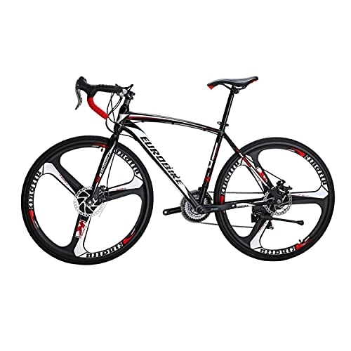 Road Bike : Eurobike XC550 Road Bike 700C Wheels 21 Speed Dual Disc Brake Road Bicycle (49cm-Mag wheel)