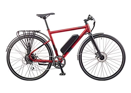 Road Bike : EZEGO Commute EX Gents Electric Commuter Bike, electric bike, Red, 250W, 36V rear motor, 11.6Ah battery, 18
