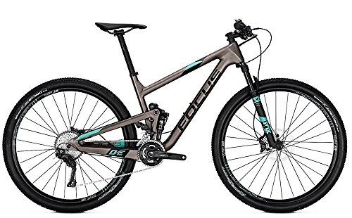 Road Bike : Focus O1E SL 29Fully Mountain Bike Aquablue / Matte Finish Titanium 2018, 42