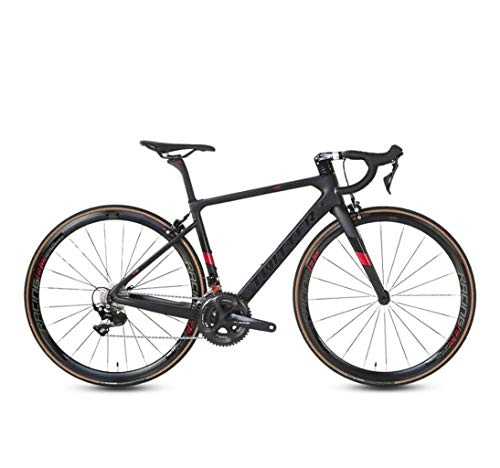 Road Bike : Gaoyanhang 700c Complete Carbon Road Bike 105 groupset 22 speed inner Cable full Carbon T1000 Aero Racing Bicycle (Color : Black)