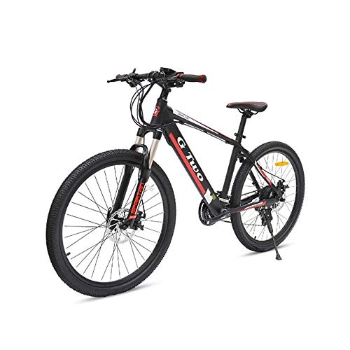 Road Bike : GG 26'' Pedal Assist Electric Bicycle, 48V / 36V, 7.8Ah / 8.7Ah Built-in Lithium Battery, 21 / 27 Speed, 250W / 350W Brushless Motor, Dis-Brake & Hydraulic Brake(Black SW, 21S 350W 48V8.7Ah)