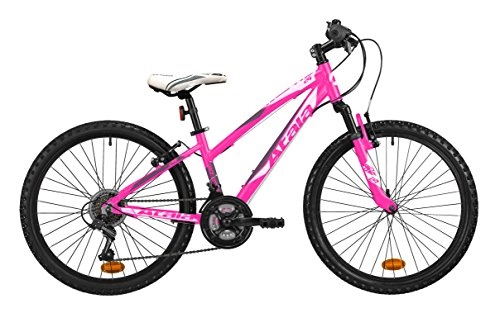 Road Bike : Girl's Mountain Bike Atala Race Comp 24, Fuchsia PinkAnthracite, Suitable up to a height of 140cm