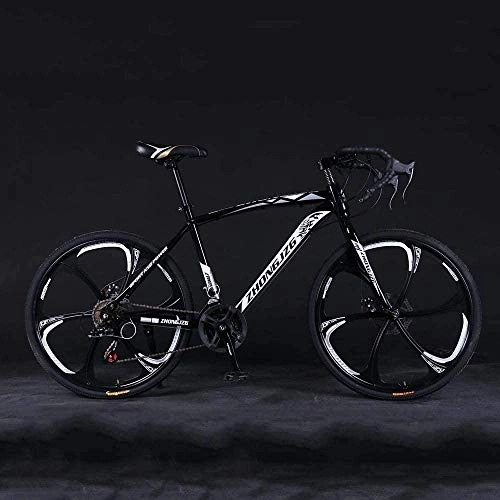 Road Bike : giyiohok Mountain Bike Road Bicycle Hard Tail Bike 26 Inch Bike Carbon Steel Adult Bike 21 / 24 / 27 / 30 Speed Bike Colourful-27 speed_Silver black and white