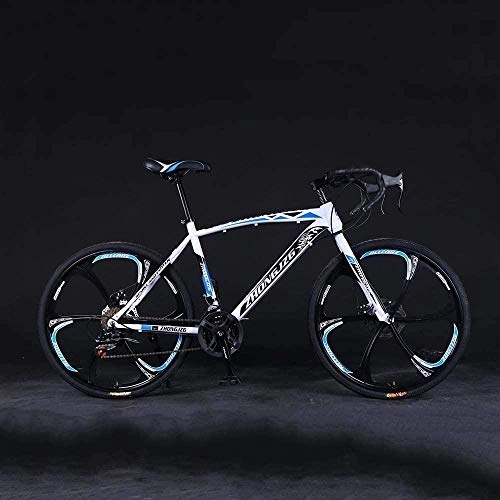 Road Bike : giyiohok Mountain Bike Road Bicycle Hard Tail Bike 26 Inch Bike Carbon Steel Adult Bike 21 / 24 / 27 / 30 Speed Bike Colourful-30 speed_White blue black