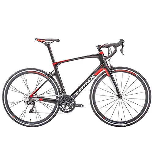 Road Bike : GONGFF Men Women Road Bike, 22 Speed Ultra-Light Carbon Fiber Road Bicycle, Adult Racing Bicycle, 700C Wheels Sport Hybrid Road Bike, Red