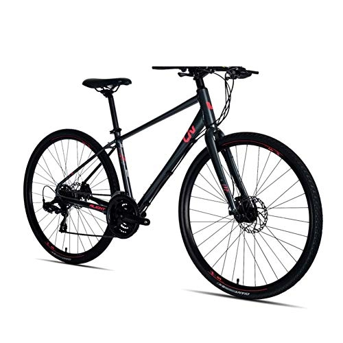 Road Bike : GONGFF Women Road Bike, 21 Speed Lightweight Aluminium Road Bike, Road Bicycle with Mechanical Disc Brakes, Perfect for Road Or Dirt Trail Touring, Black, S