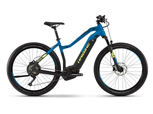 Road Bike : HAIBIKE Sduro Cross 9.0 Bosch 500wh 11v Black / Blue Size 56 2019 Women (Electric Trekking)