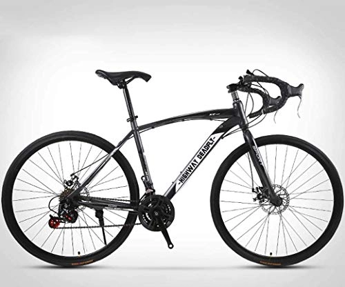 Road Bike : JYTFZD WENHAO 26-Inch Road Bicycle, 24-Speed Bikes, Double Disc Brake, High Carbon Steel Frame, Road Bicycle Racing, Men's and Women Adult-Only